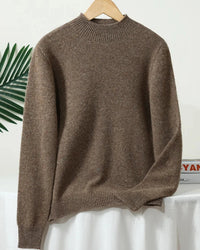 Thick Merino Wool Mock Neck Sweater