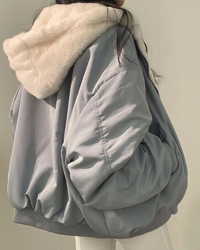 Double-Layer Thicken Hooded Parka