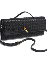 Woven Leather Bags For Evening Crossbody And Clutch