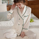Long Sleeve Satin Pajamas Suit