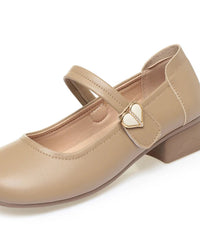 Women's Genuine Leather Mid-Heel Shoes