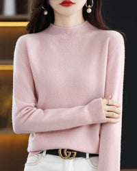 Merino Wool Mock Neck Sweater