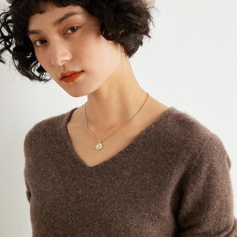 V-Neck Cashmere Basic Jumper