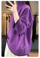 Oversized 100% Wool Turtleneck Sweater