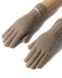 100% Mongolian cashmere gloves with touchscreen fingertips. Soft, warm & elegant — perfect for women in winter.