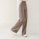 100% Wool Knitted Straight Leg Pants