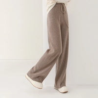 100% Wool Knitted Straight Leg Pants