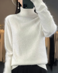 Mink Cashmere Turtleneck Sweater