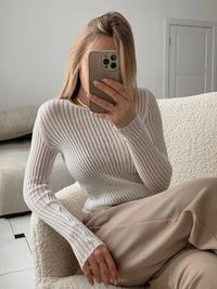 Slim See-Through Pullover Top