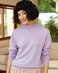 Cashmere Mock Neck Knitted Sweater