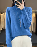 Mink Cashmere Turtleneck Sweater