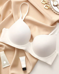Plus-Size Pure Cotton Thin Cup Push-Up Bra