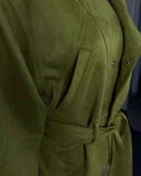 Vintage Stand Collar Suede Outerwear