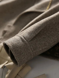 Wide Collar Wool Blended Short Coat