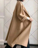 Belted A-Line Wool-Blend Coat