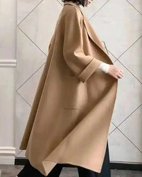 Belted A-Line Wool-Blend Coat