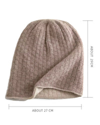 Wool Cashmere Reversible Beanie