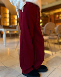 High-Waisted Wide-Leg Sweatpants