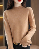 Merino Wool Mock Neck Sweater