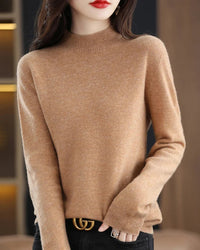 Merino Wool Mock Neck Sweater