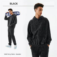 Batik Washed Cotton Distressed Patchwork Hoodies