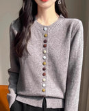 Single Breasted Knitted Cardigan Sweater