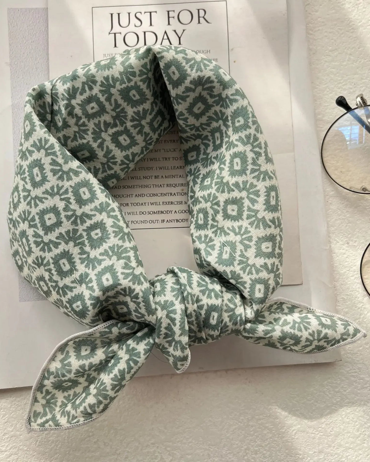 Floral Print Small Square Scarf