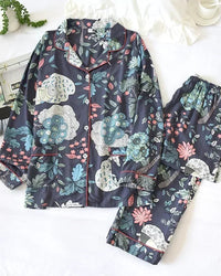 Floral Print Long-Sleeve Pajama Set