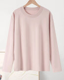 Relaxed Cotton Long Sleeve Essential Tee