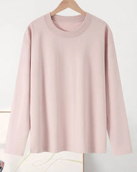 Relaxed Cotton Long Sleeve Essential Tee