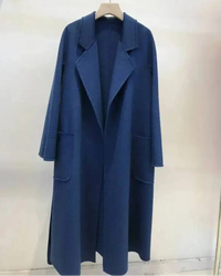 Belted A-Line Wool-Blend Coat