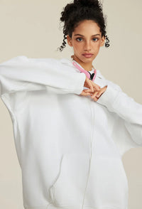 Loose Solid Color Hoodie