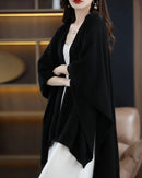 Plus-Size Wool Casual Cardigan Shawl