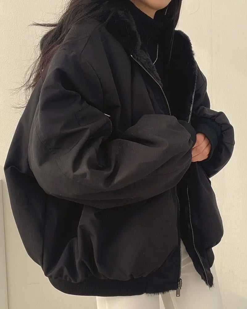 Double-Layer Thicken Hooded Parka
