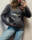 Relaxed Cotton Graphic Long Sleeve Tee