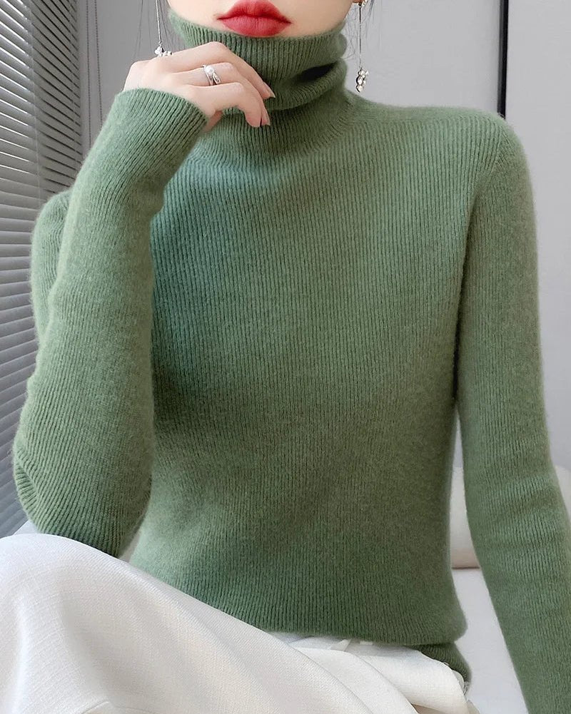 Cashmere Turtleneck Slim-Fit Pullover Sweater