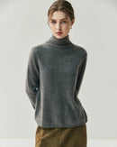 Cashmere Reversible Turtleneck Cardigan Sweater