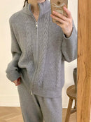 O Neck Sweater & Wide Leg Pants TrackSuit