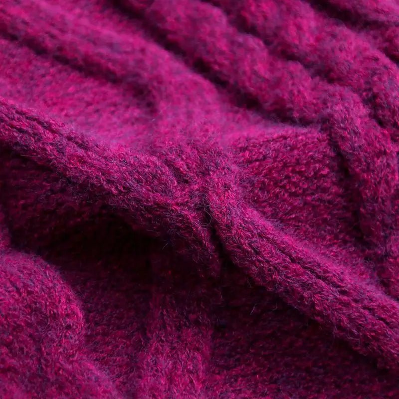 Twist Short V-Neck Single-breasted Knitted Cardigan