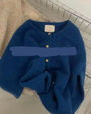 Casual Long-Sleeved Round-Neck Cardigan Sweater