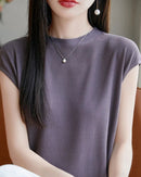 New Round-Neck Sleeveless T-Shirt