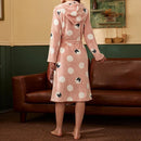 Flannel Hooded Pajamas Robe