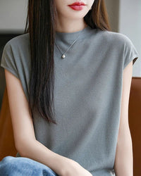New Round-Neck Sleeveless T-Shirt
