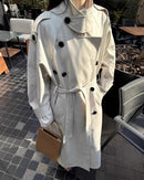 Double Breasted Longline Trench Coat