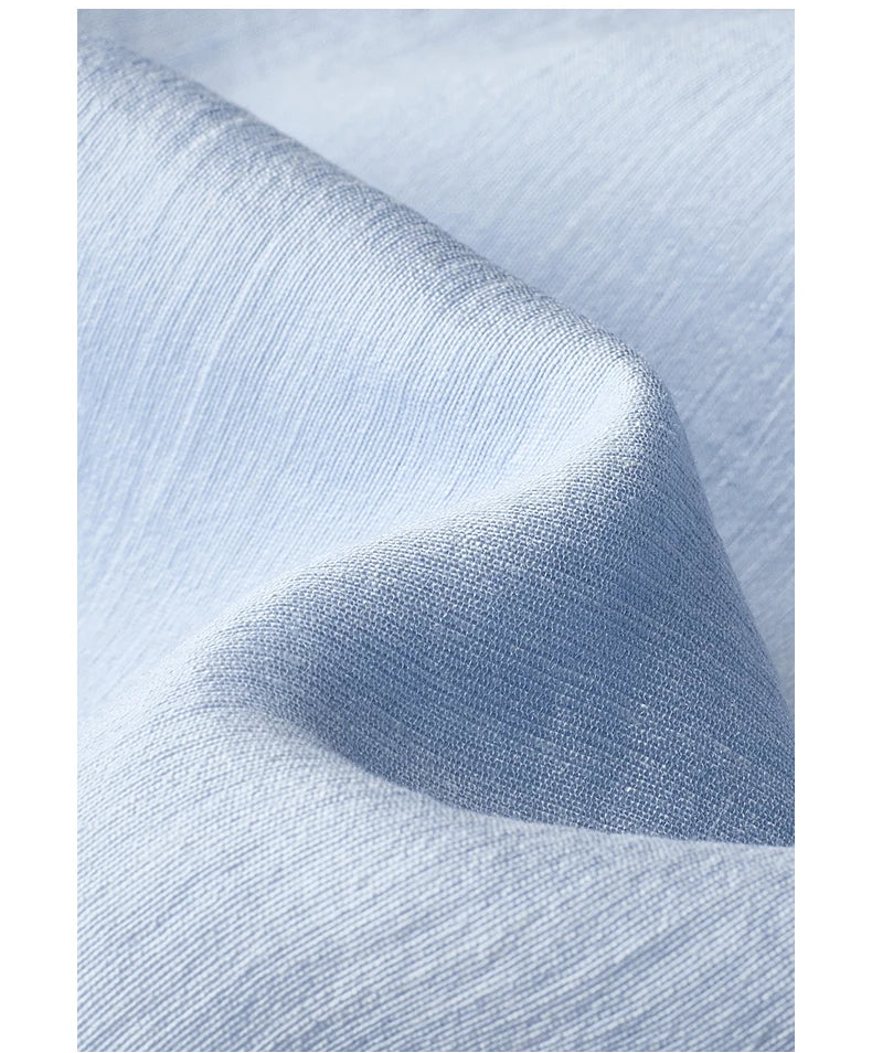 Lyocell Blend Asymmetric Waist-Cinched Shirt