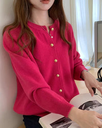Classic Knit Wool Button Cardigan