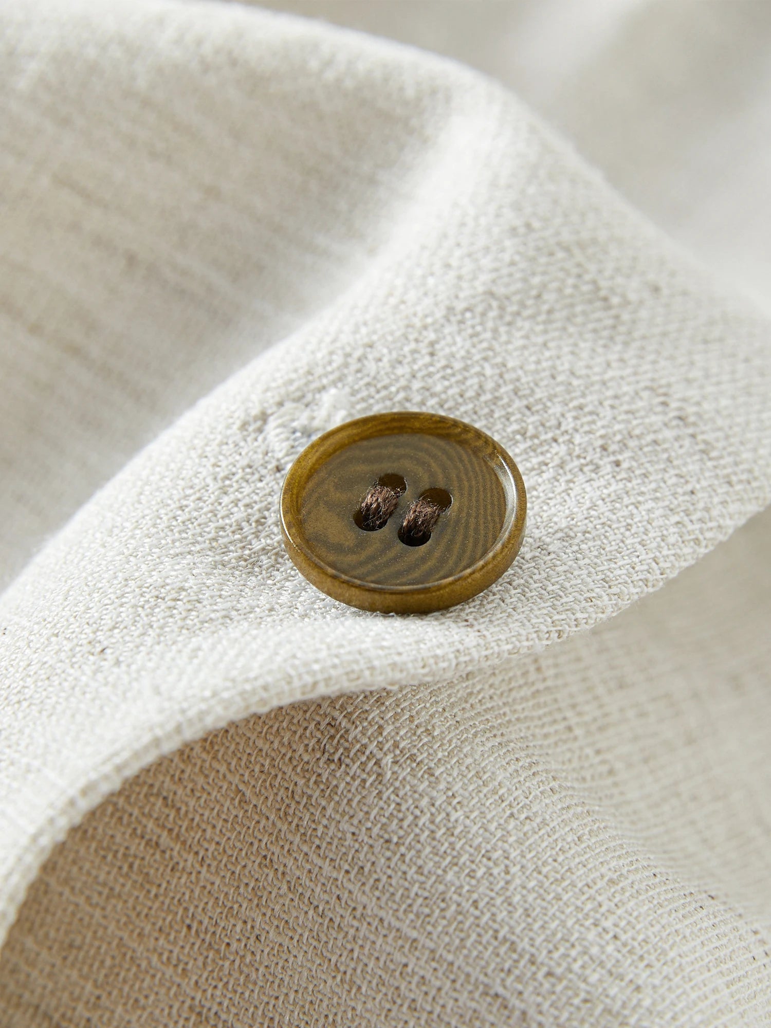 Linen V-Neck Casual Shirt