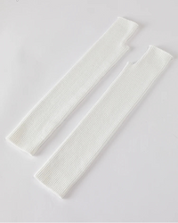 Wool Blend Knit Long Arm Warmers