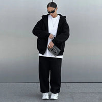 Casual Fleece Hoodie & Pants Set