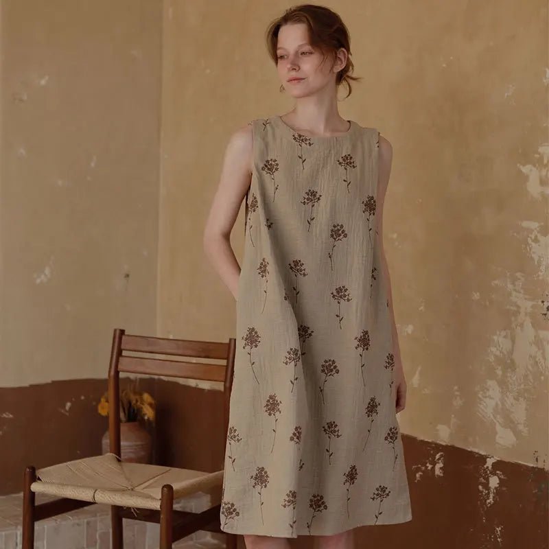 Cotton-colored Woven Jacquard  Nightdress